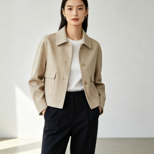 Collared Cropped Jacket