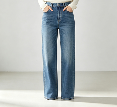 High Rise Straight Leg Jeans