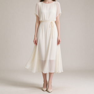 Waist Tie Midi Dress